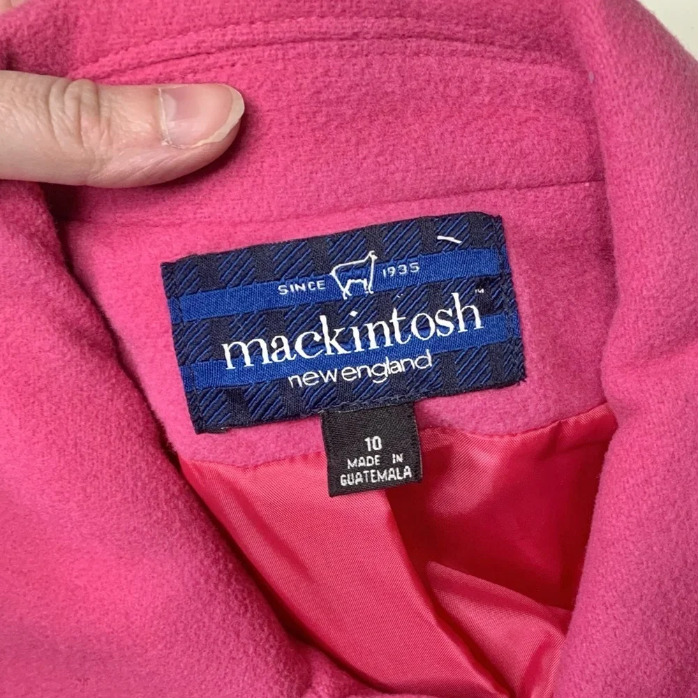 Mackintosh wool blend Pink Trench Coat size 10